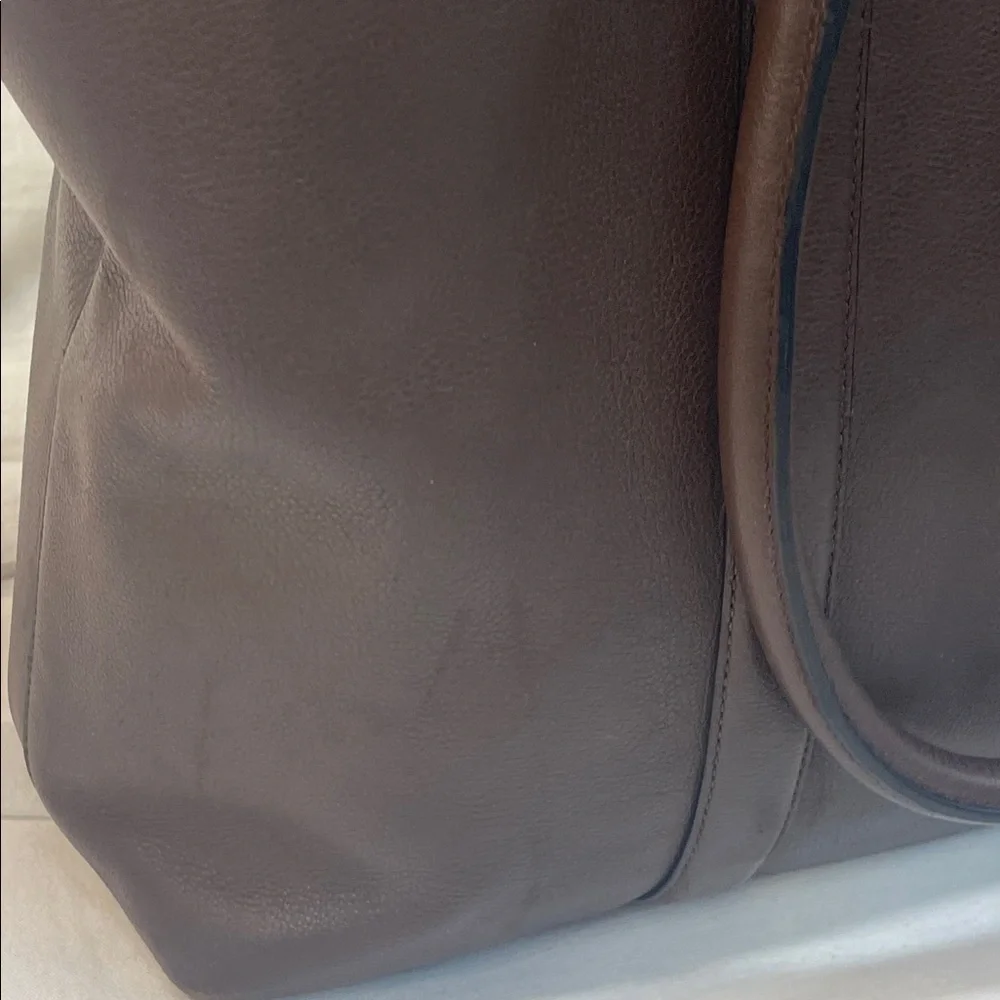Coach Brown Leather Shoulder Tote Bag
